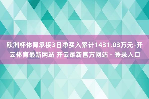 欧洲杯体育承接3日净买入累计1431.03万元-开云体育最新网站 开云最新官方网站 - 登录入口