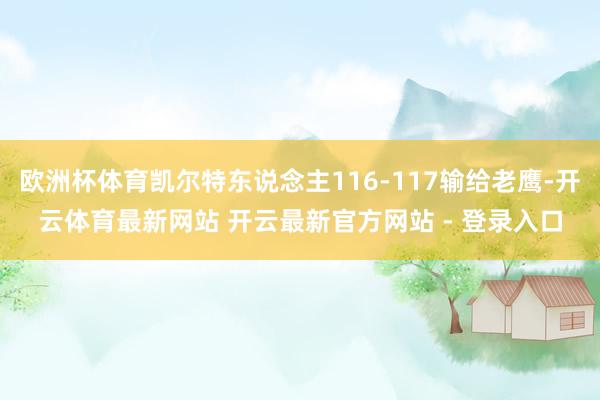 欧洲杯体育凯尔特东说念主116-117输给老鹰-开云体育最新网站 开云最新官方网站 - 登录入口