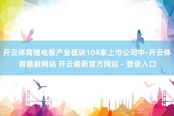 开云体育锂电板产业板块104家上市公司中-开云体育最新网站 开云最新官方网站 - 登录入口