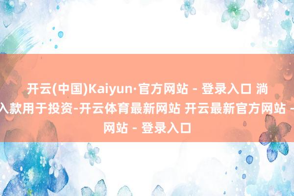 开云(中国)Kaiyun·官方网站 - 登录入口 淌若将这些入款用于投资-开云体育最新网站 开云最新官方网站 - 登录入口